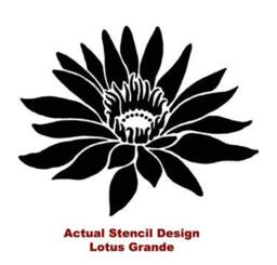 Flower Stencil Lotus Grande Sm - Reusable Stencils Better Than Wall Decals - thumbnail 4