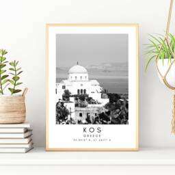 Kos Greece Print Minimalist Travel Art - Digital Print - thumbnail 3