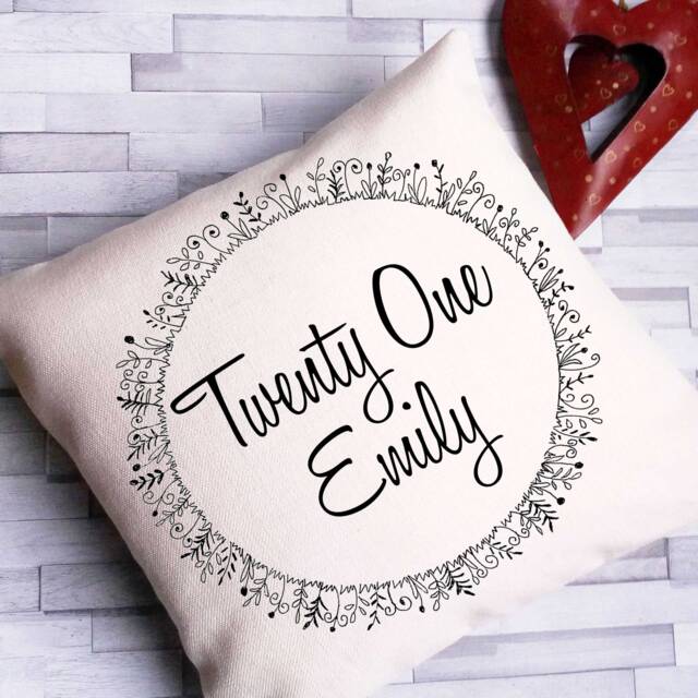 Personalised 21st Birthday Cushion - Keepsake Gift For Her - image 1