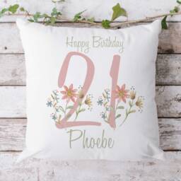 Personalised 21st Birthday Cushion - Keepsake Gift For Her - thumbnail 2