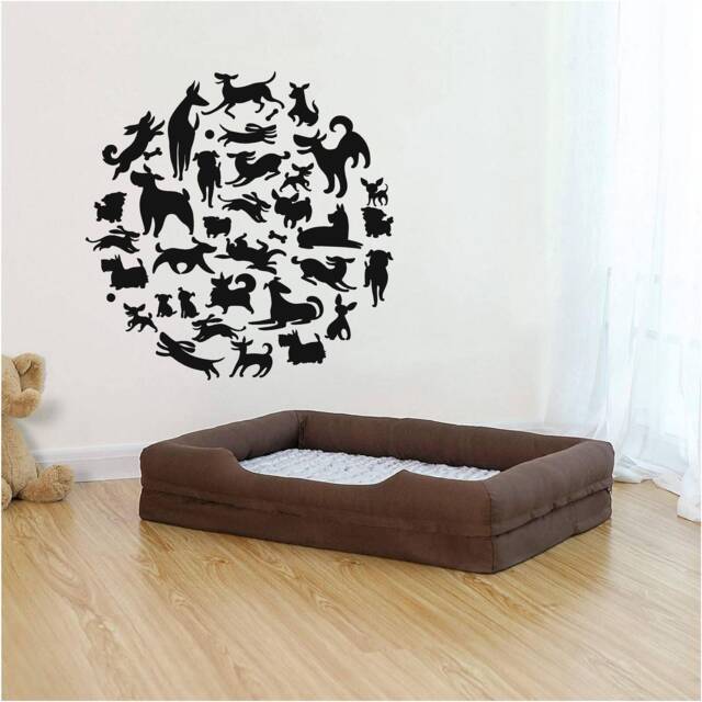 Dog Breed Circle Vinyl Wall Art, Decal, Sticker, Transfer, Mural, Removable, Decor, Rent Friendly, Interior, Exterior, Full - 0985 - image 1