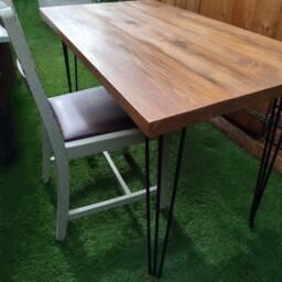 Rustic Wooden Desk/Table-Work From Home - Hairpin Leg Desk-Home Office-Industrial - Reclaimed Wood - thumbnail 2