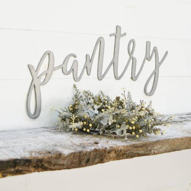 Metal Pantry Sign Modern Farmhouse Kitchen Wall Decor - image 1
