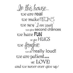 In This House Wall Quote Decal - Living Room Decal, Family Sticker, Rules Typography Quote- 178 - thumbnail 3