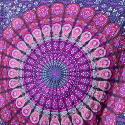 Purple Mandala Tapestry, Purple Wall Hanging, Bed Spread, Dorm Decor, Hippie Tapestry - thumbnail 4