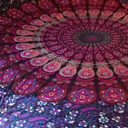 Purple Mandala Tapestry, Purple Wall Hanging, Bed Spread, Dorm Decor, Hippie Tapestry - thumbnail 3