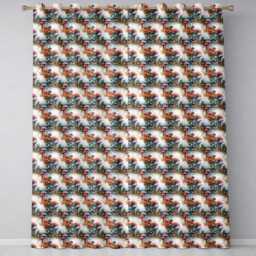 Watercolor Fantasy Mushrooms Floral Seamless Pattern Readymade Eyelet Ring Top Thermal 100% Blackout Curtains - thumbnail 2