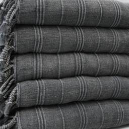 "stone Washed Peshtemal, Turkish Towel, Black Towel, Bohemian Towel, 33""x65" - thumbnail 3