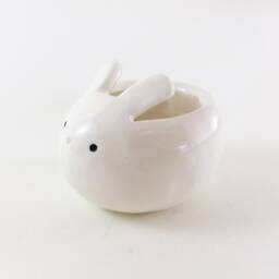 Ceramic Bunny Planter Kawaii Easter Rabbit Plant Pot - thumbnail 3