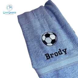 Football Towel - Personalised Face Cloth/Hand Bath - thumbnail 4