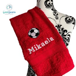 Football Towel - Personalised Face Cloth/Hand Bath - thumbnail 2