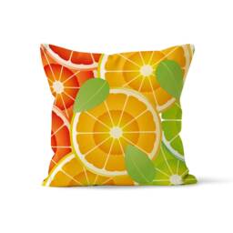 Lemon Citrus Yellow Cushion Cover, Grapefruit Lime Accent, Fresh Fruit Kitchen Decor Theme Pillow Case - thumbnail 2