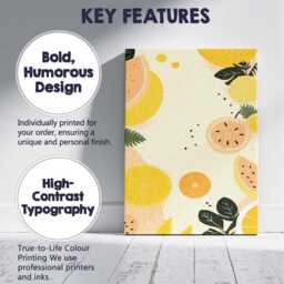 Minimalist Citrus Fruit Border Kitchen Illustration Canvas Wall Art Print Decor Picture Ready To Hang - thumbnail 2