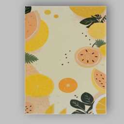 Minimalist Citrus Fruit Border Kitchen Illustration Canvas Wall Art Print Decor Picture Ready To Hang - thumbnail 1