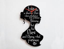 Motivational Quotes On Woman Silhouette - Wall Clock - thumbnail 1