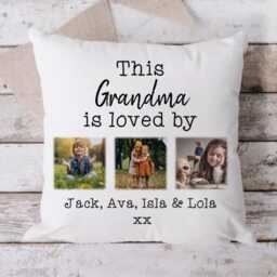"Personalised Grandparents Photo Cushion - ""These Are Loved By" - thumbnail 2