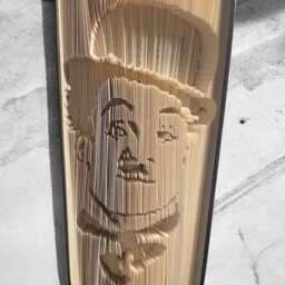 Charlie Chaplin Sculpture Book Art - Famous Portrait Design - thumbnail 3