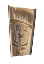 Charlie Chaplin Sculpture Book Art - Famous Portrait Design - thumbnail 1