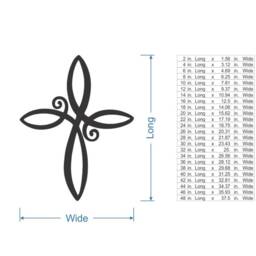 Unfinished Wooden Floral Cross Mdf Wall Art Decor - thumbnail 3
