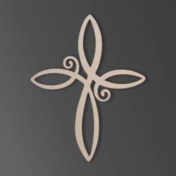 Unfinished Wooden Floral Cross Mdf Wall Art Decor - thumbnail 2
