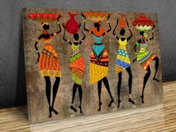 Masai African Ladies Sepia Wall Art, Hangings , Home D??cor Art Canvas Print Mounted - thumbnail 1