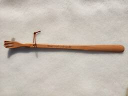 Personalized Wooden Back Scratcher & Shoe Horn, With Engraving, Oiled Beechwood, Name Or Saying - thumbnail 1
