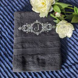 Personalised Embroidered Cotton Bath Towel - Monogrammed Luxury Soft - thumbnail 2