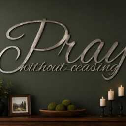 Prayer Wall Art Metal Sign Steel Words Christian Home Office Display Faith Inspirational Scripture Piece Religious Gift Men - thumbnail 3