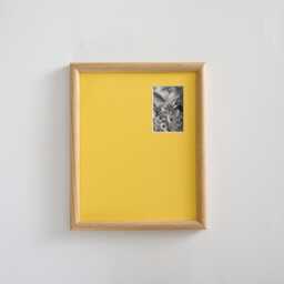 16x20 Oak Picture Frame With Mat Off Center Custom Opening Size - thumbnail 3
