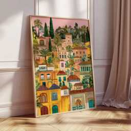 Spain Travel Poster Barcelona Gaudi Art, Madrid, Andalusia - thumbnail 2