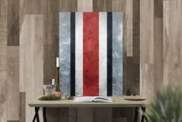 Scarlet & Gray Impasto Art Cleveland Wall Decor - thumbnail 1