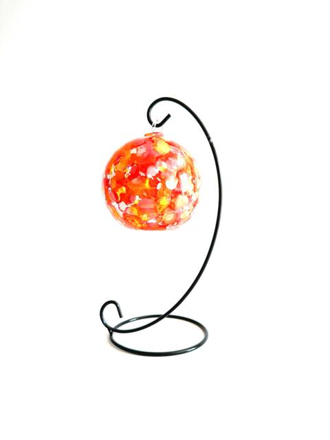 Abstract Summer Colours Glass Candle Holder, Hand Painted, Home Decor - image 1