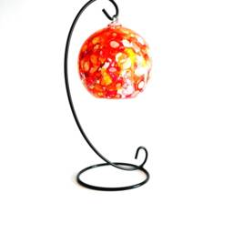 Abstract Summer Colours Glass Candle Holder, Hand Painted, Home Decor - thumbnail 4