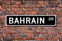 Bahrain Sign, Gift, Keepsake, Wall Decor, Souvenir Custom Street Quality Metal Sign - thumbnail 1