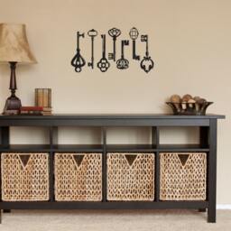 Vintage Keys Wall Decal - Decorative Vinyl Art Stickers - thumbnail 2