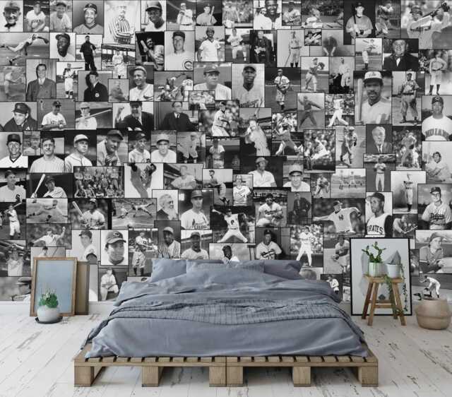 Baseball Legends Hall Of Fame Wallpaper Mural, Kids Room, Peel & Stick Wall Decal - image 1