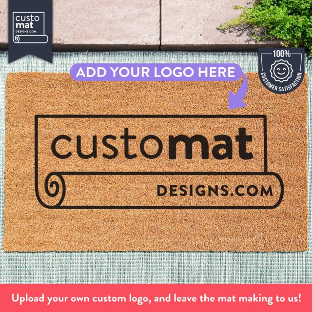 Your Logo Here Personalized Doormat - Custom Design Door Mat Rug Business Customized Welcome - image 1
