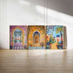 Set Of 3 Uae Poster, Dubai Abu Dhabi Middle East Luxury Wall Decor, Art, Travel Print - thumbnail 4