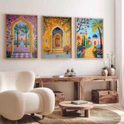 Set Of 3 Uae Poster, Dubai Abu Dhabi Middle East Luxury Wall Decor, Art, Travel Print - thumbnail 3
