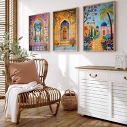 Set Of 3 Uae Poster, Dubai Abu Dhabi Middle East Luxury Wall Decor, Art, Travel Print - thumbnail 2