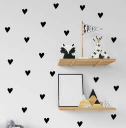 Heart Wall Art Stickers, Kids Bedroom Decor - thumbnail 1