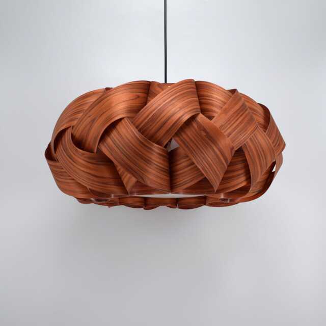 Wood Braided Pendant Light-Engineered Santos Rosewood-Chandelier Lighting-Wood Light-Ceiling Light-Floor Lampshade - image 1