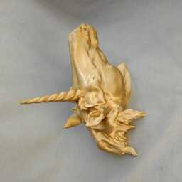 Gold Unicorn Head Wall Mount - 3D Printed Art Decor - thumbnail 4