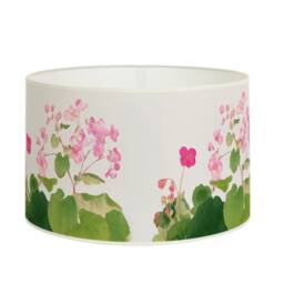 Japanese Begonias Suspension Lampshade, Watercolor Floral Design, Zen & Natural Decoration, Available in Lampshade Suspension - thumbnail 1