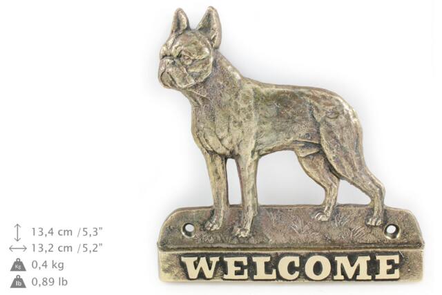 Boston Terrier, Dog Welcome, Hanging Decoration, Limited Edition, Artdog - image 1