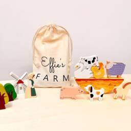 Personalised Wooden Toy - Farm Stacker Stacking For Boys & Girls Children's Baby Toys Gift Toddler - thumbnail 2