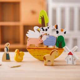 Personalised Wooden Toy - Farm Stacker Stacking For Boys & Girls Children's Baby Toys Gift Toddler - thumbnail 3