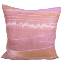 Organic Handwoven Cotton Pillow Cover, Pink Pastel, Hill Tribe Fabric - 20x20 - thumbnail 2