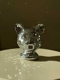 Disco Ball Cat Decor Playful Space Uniqueness