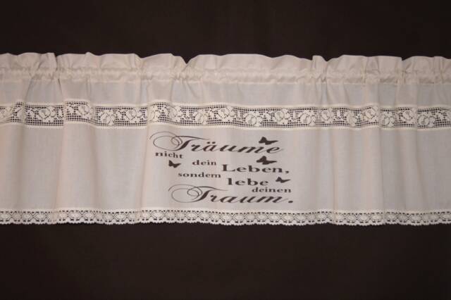 "Country House Curtain, Glass Curtain, ""Don't Dream Your Life 11" - image 1